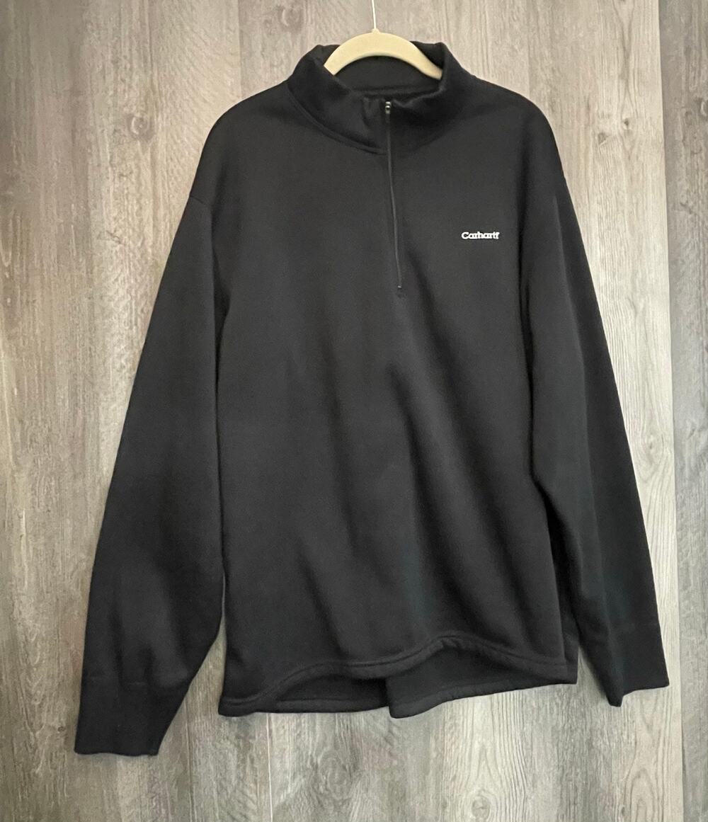 Carhartt Men’s 2XL Black Quarter Zip Fleece Pullover 100% Polyester Workwear
